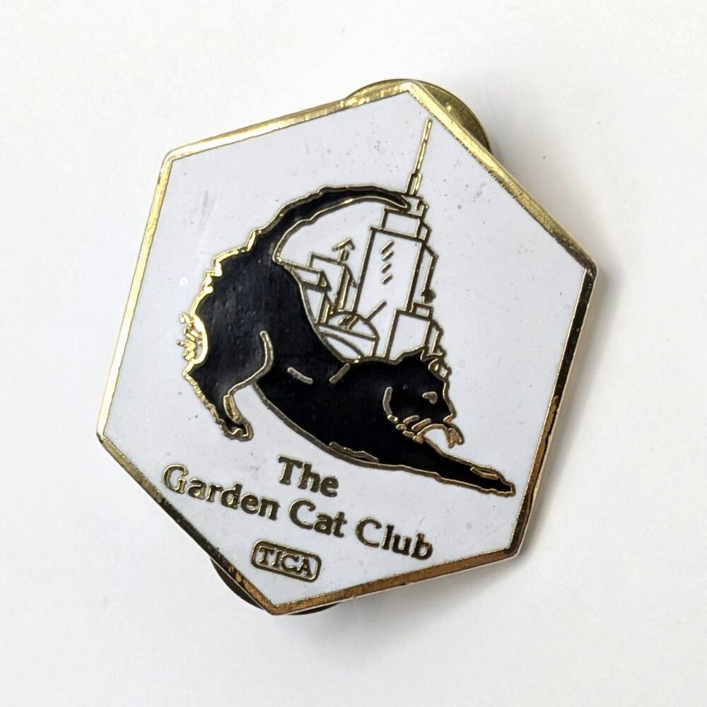 The International Cat Association TICA Black Cat The Garden Cat Club Lapel Pin